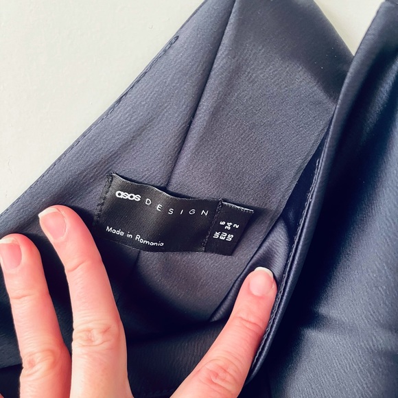 ASOS DESIGN one shoulder mid-maxi dress in satin - Picture 5 of 7